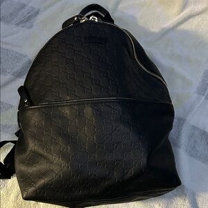 Gucci Embossed Black Men's Backpack